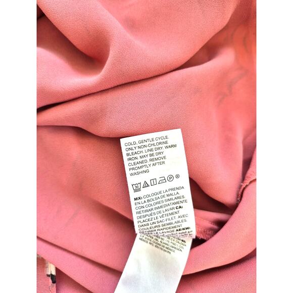 White House Black Market Coral Floral Blouse - Picture 6 of 8